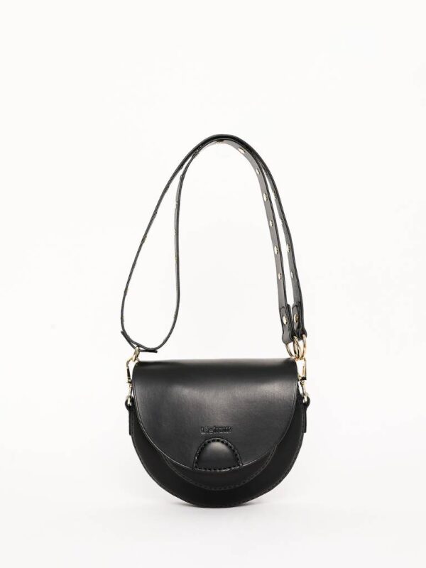 Redondo negro liso frontal