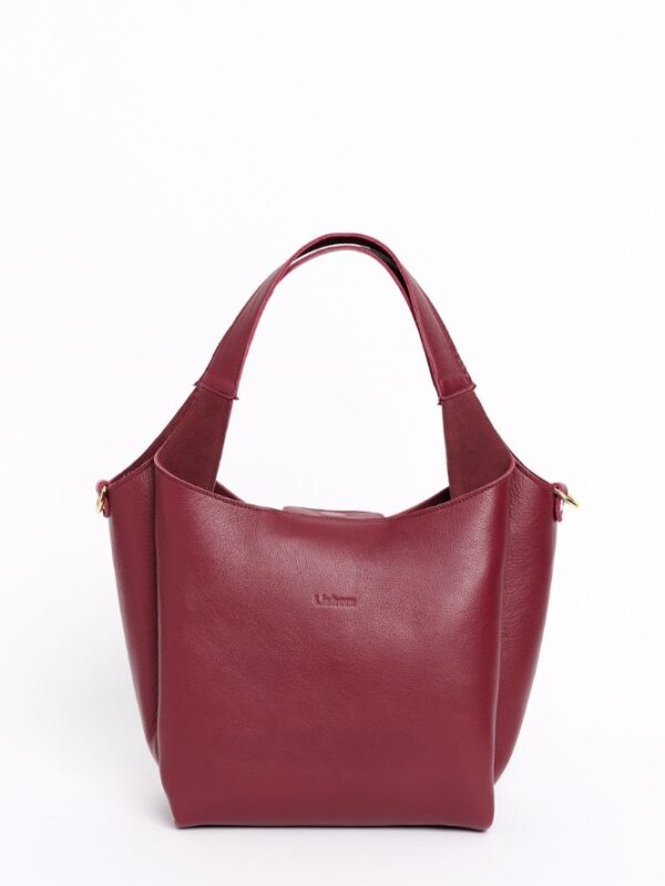 Bolso de Piel Burdeos Grande Felipa