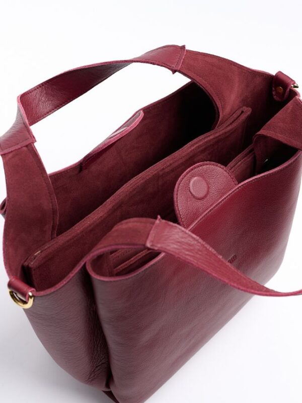 Bolso de Piel Burdeos Grande Felipa