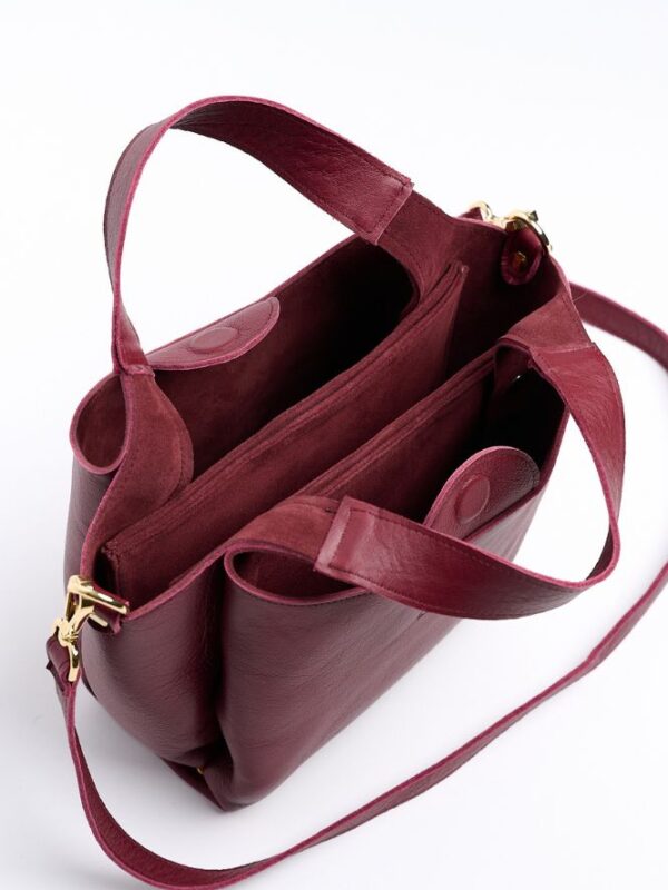 Bolso de Piel Marrón Cherry Mediano Felipa